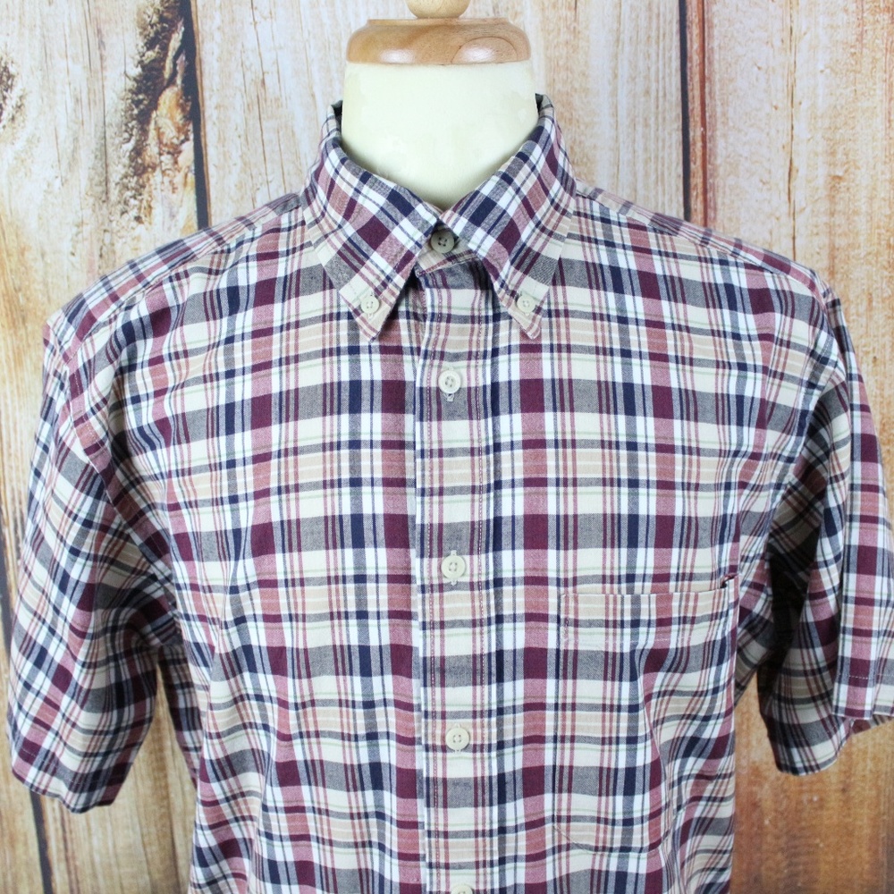 Pendleton Mens Seaside Shirt Red Blue Tartan Plaid